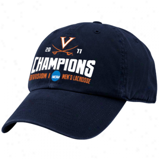 '47 Brand Virginia Cavaliers Navy Blue 2011 Ncaa Men's Lacrosse National Champions Garment Wash Adjustable Hat