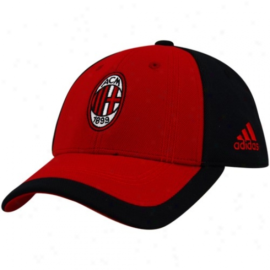 Adidas Ac Milan Red-black Club Team A-flex Hat