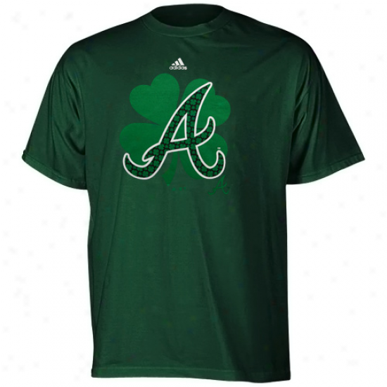 Adidas Atlanta Braves Youth Clover Cluster T-shirt - Green