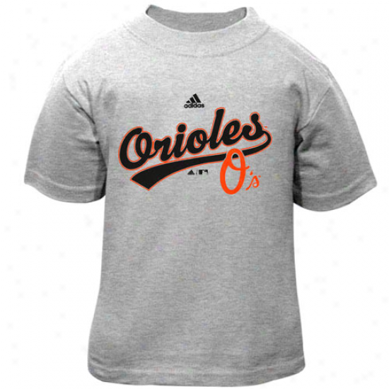 Adidas Baltimore Orioles Toddler Ash Script T-shirt