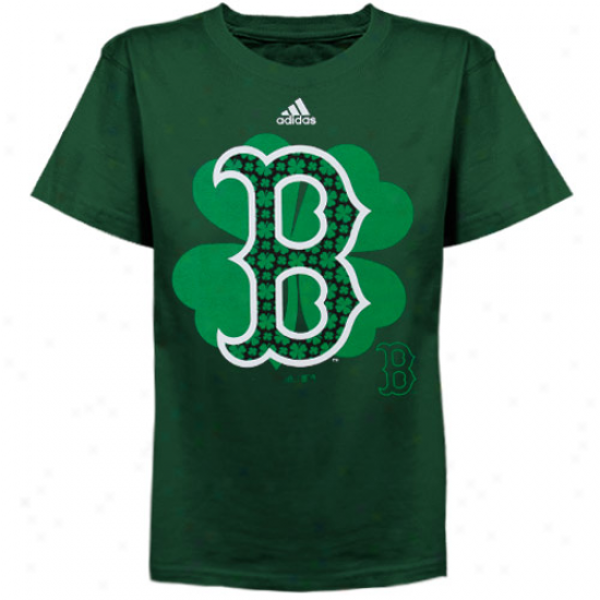 Adidas Boston Red Sox Preschool Clover Cluster T-shirt - Green