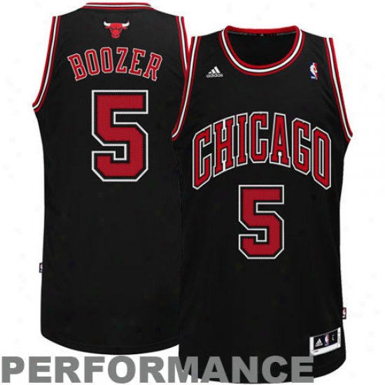 Adidas Carkos Boozer Chicago Bulls Youth R3volution 30 Swingman Performance Jersey - Black