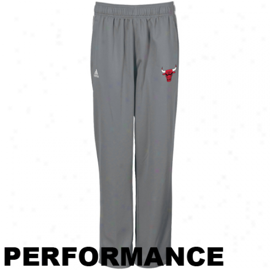 Adidas Chicago Bulls Gray Fusion Performance Warm-up Pants