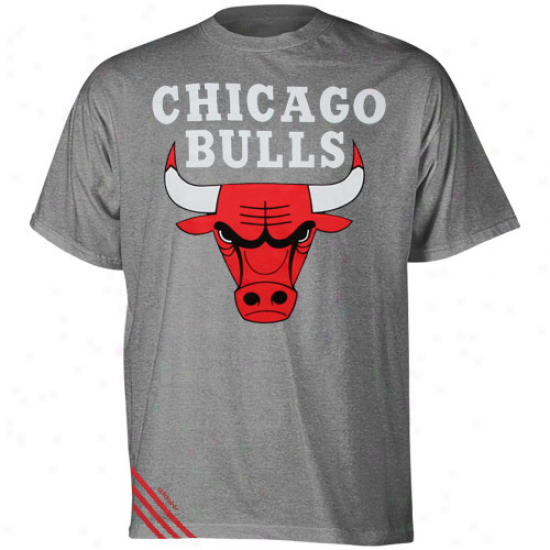 Adidas Chicago Bulls Source Big Stripes Tri-blend T-shirt - Asu