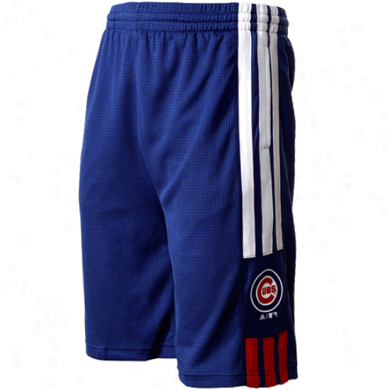 Adidas Chicago Cubs Youth Pre-game Shorts - Royal Blue