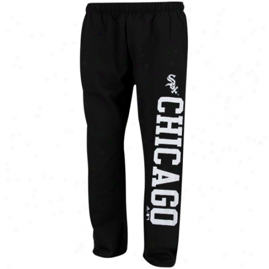 Adidas Chicago White Sox Youth Black Word Plus Fleece Sweatpants