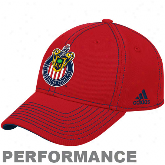 Adidas Chivas Usa Authentic Coach's Flex Hat - Red