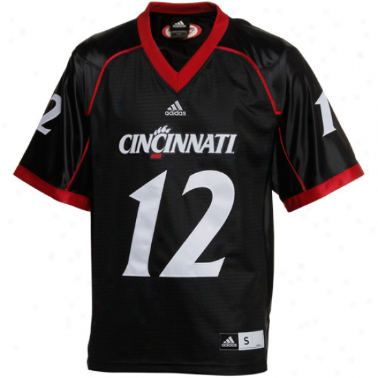 Adidas Cincinnati Bearcats #12 Premier Tackle Twill Football Jersey - Black