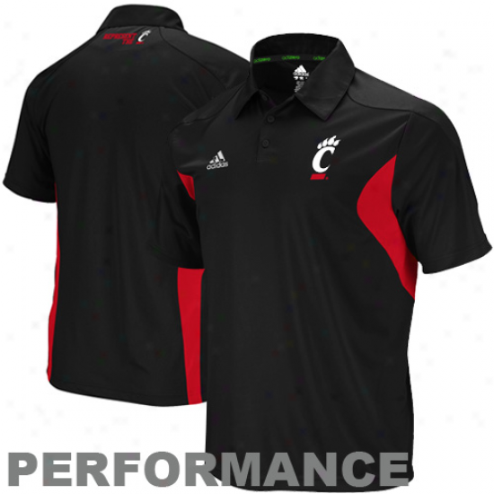 Adidas Cincinnati Bearcats Black Coaches Sideline Performance Polo