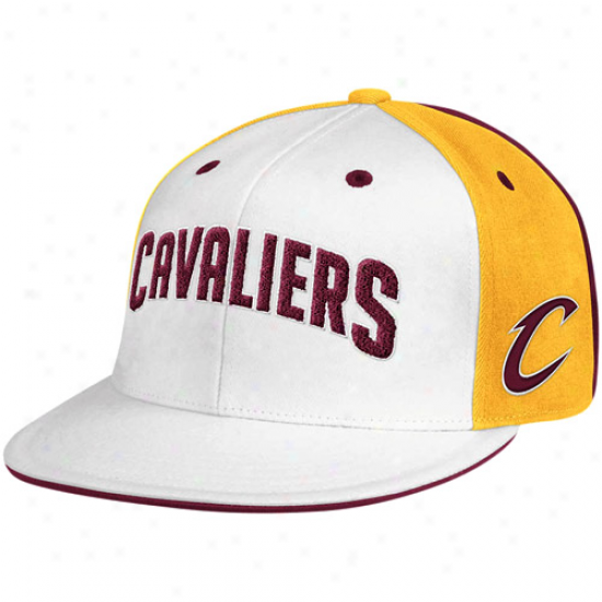 Adidas Cleveland Cavaliers White-wine Cheniole 210 Fitted Hat