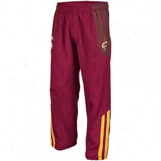 Adidas Cleveland Cavaliers Wine On-court Warm-up Pants