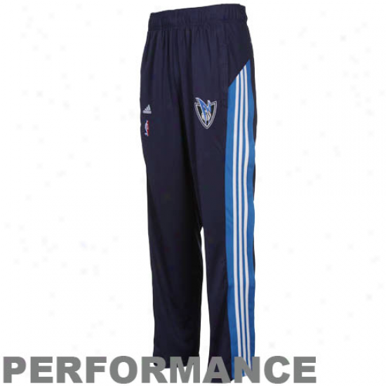 Adidas Dallas Mavericks Navy Blue On-court Performance Warm-up Pants