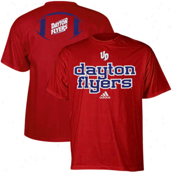 Adidas Dayton Flyers Backfield T-shirt - Red