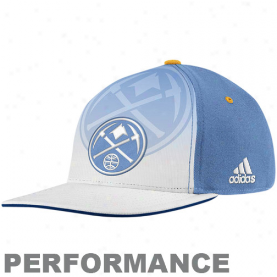 Adifas Denver Nuggets Light Blue-white 2011 Offkcial Draft Appointed time Flex Performance Hat