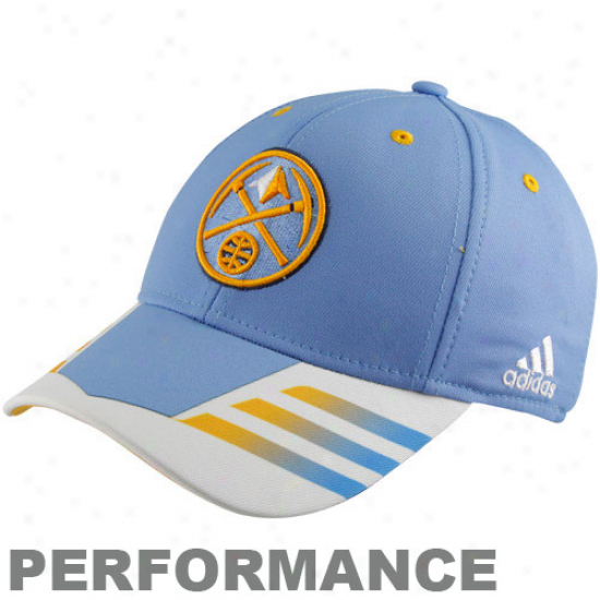 Adidas Denver Nuggets Powder Blue Authentic Team Flex Hat