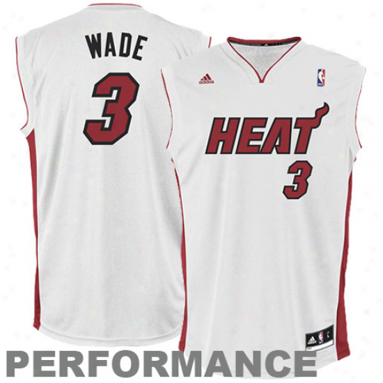 Adidas Dwyane Wade Mismi Heat Revolution 30 Performance Jersey - White