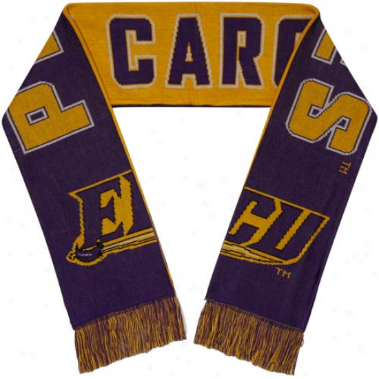 Adidas East Carolina Pirates Purple-gold Stadium Scarf