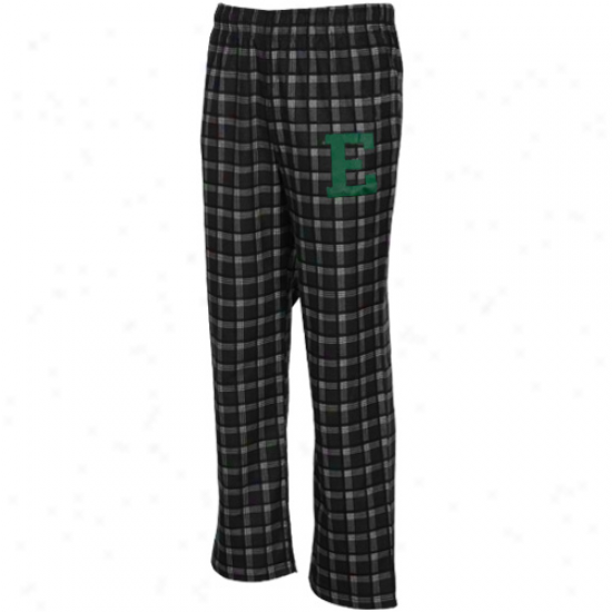 Adidas Eastern Michigan Eagles Black Tailgate Flannel Pajama Pants