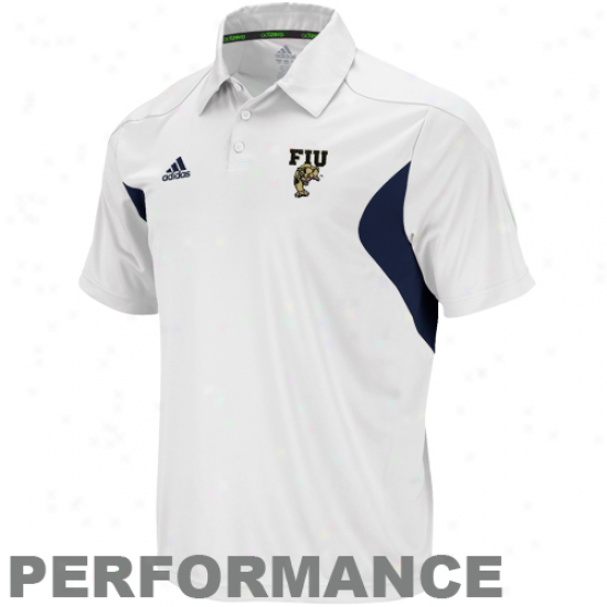 Adida sFlorida International Delightful Panthers White Coaches Sideline Performance Polo