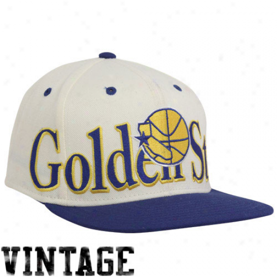 Adidas Golden State Warriors White-royal Blue Big Snapback Adjustable Hat