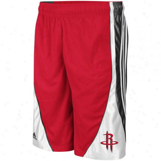 Adidas Houston Rickets Youth Pregame Fan Gear Basketball Shorts - Red