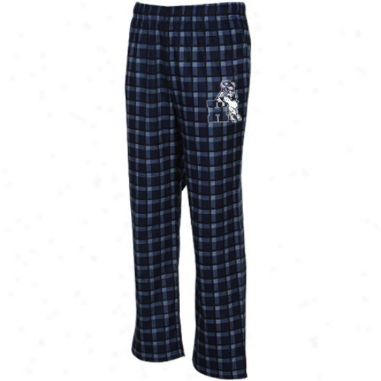 Adidas Howard Bison Navy Blue Tailgate Flannel Pajama Patns