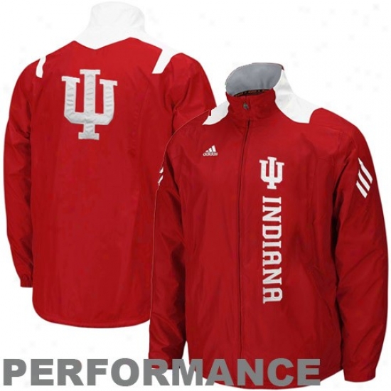 Adidas Indiana Hoosiers Crimson Scorch Midweight Full Zip Perfoemance Jacket