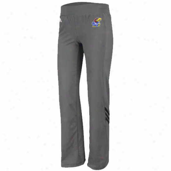 Adidas Kansas Jayhawks Womens Training Pants - Gray