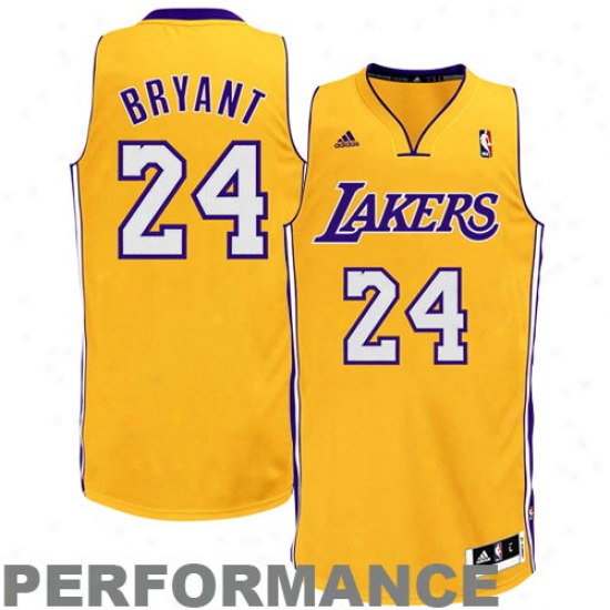 Adidas Kobe Bryant Los Angeles Lakers Youth Revolution 30 Swingman Performance Jersey - Gold