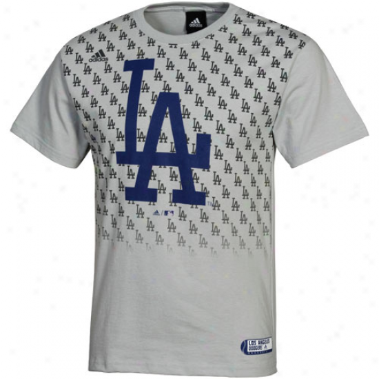 Adidas L.a. Dodgers Youth Organized Primeval matter T-shirt - Ash