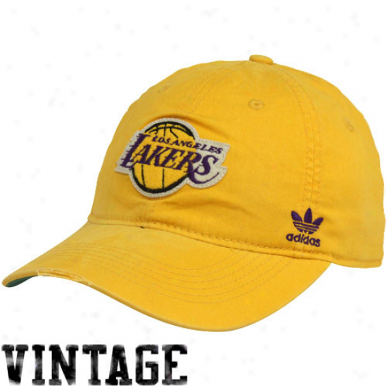 Adidas Los Angeles Lakesr Gold Vintage Flex Hat