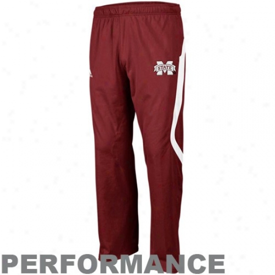 Adidas Mississippi State Bulldogs Maroon Scorch Warm-up Perfo5mance Pants