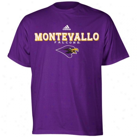 Adidas Montevallo Falcons Purple True Basic T-shirt