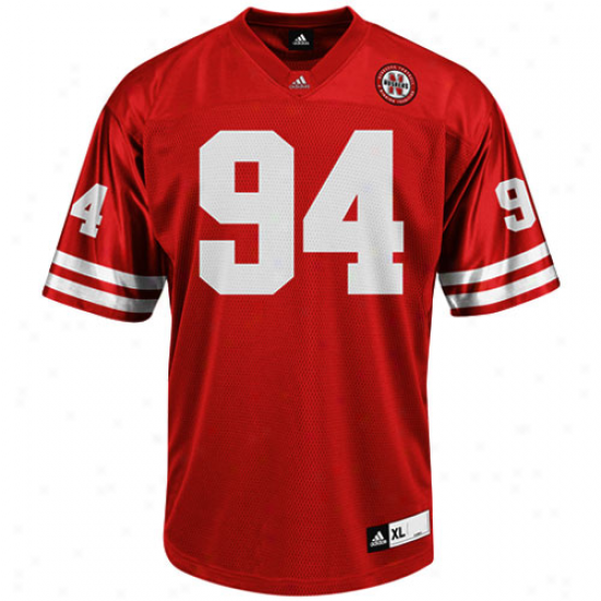 Adidas Nebraska Cornhuskers #94 Replica Football Jersey - Scarlet