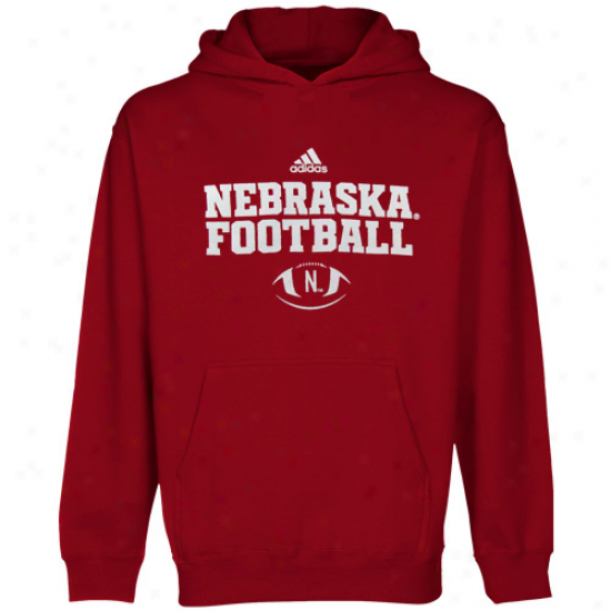 Adidas Nebraska Cornhuskers Preschool Scarler Practice Pullover Hoodie Sweatshirt