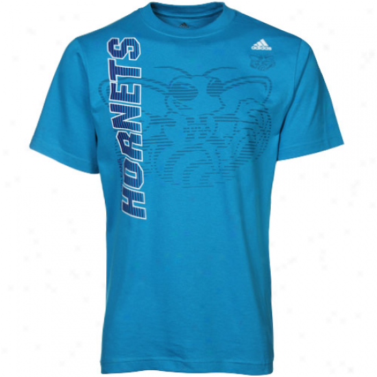 Adidas New Orleans Hornets Performance Blinds T-shirt - Creole Blue