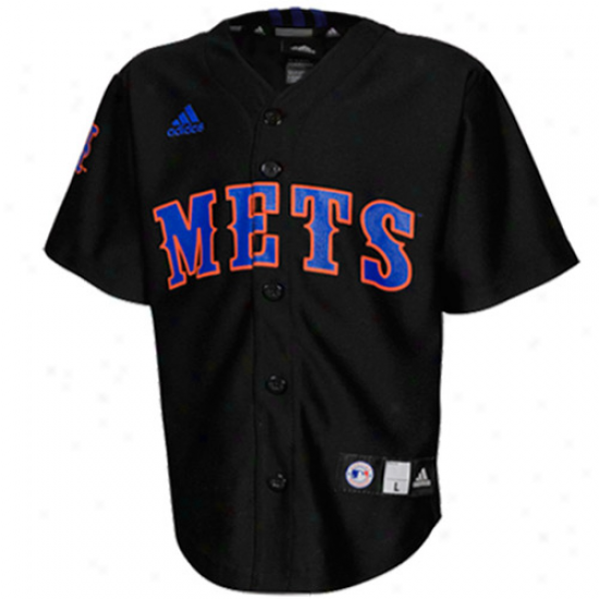 Adidas New York Mets Preschool Printed Baseball Jersey - Black