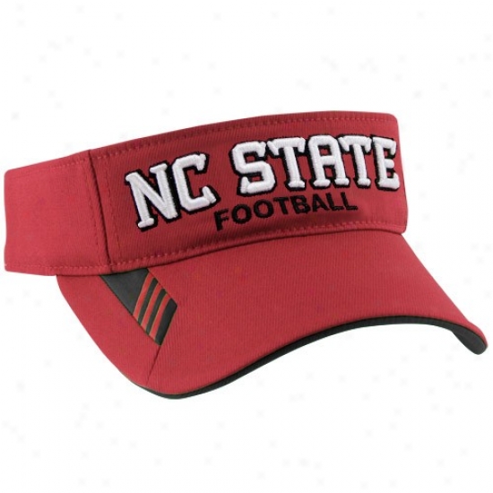 Adidws North Carolina State Wolfpack Red Sideline Visor