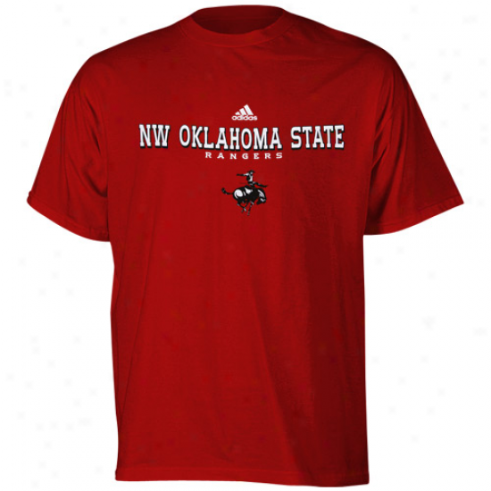 Adidas Northwestern Oklahoma State Rangers Red True Basic T-shirt