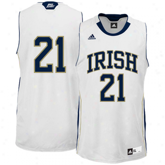 Adidas Notre Dame Fighting Irish #21 Reeplica Basketball Jersey - White