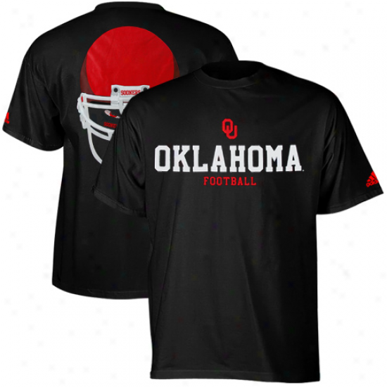 Adidas Oklahoma Sooners College Eyes T-shirt - Black