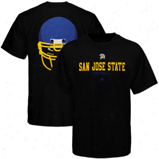 Adidas San Jose State Spartans Eyes T-ehirt - Black