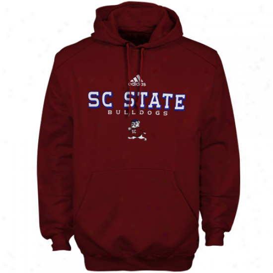 Adidas South Carolinaa State Bulldogs Burgundy True Basic Hoody Pullover Sweatshirt