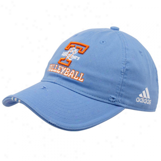 Adidas Tennessee Lady Vools Columbia Blue Volleyball Distressed Adjustable Hat