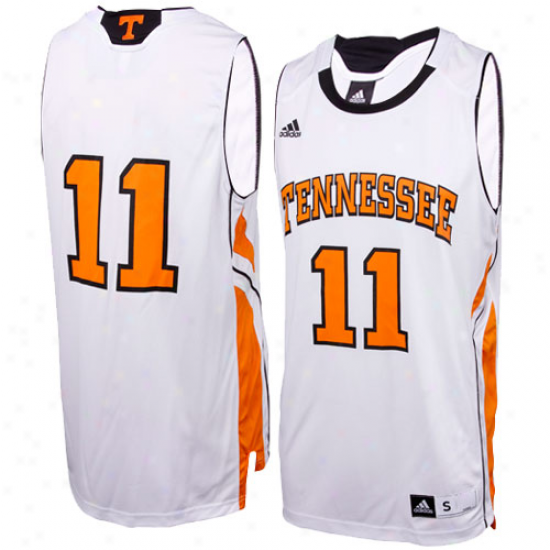 Adidas Tennessee Volunteers #11 Replica Basketball Jersey - White