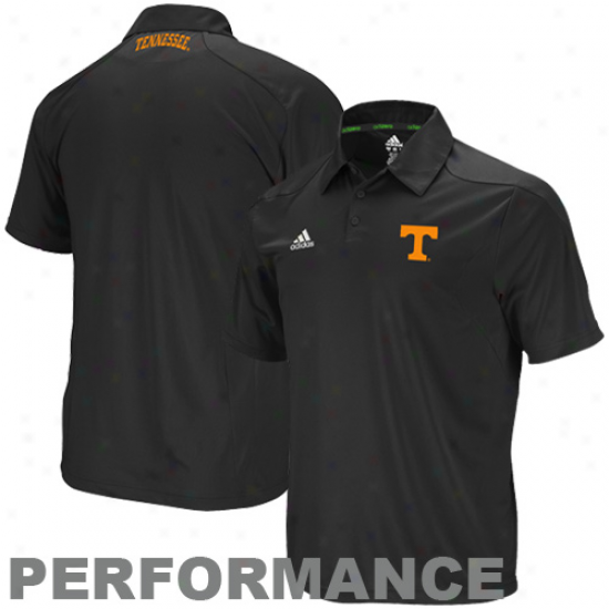 Adidas Tennessee Volunteers Black Coaches Sideline Performance Polo