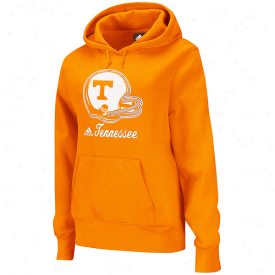 Adidas Tennessee Volunteers Ladies Tennessee Orange Helmet Patch Too Pullover Hoodie Sweatshirt