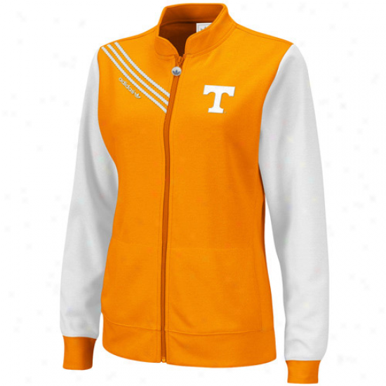 Adidas Tennessee Volunteers Ladies Tennessee Orange Triple Threat Full Zip Track Jacket