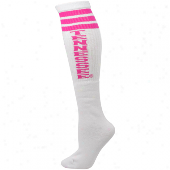 Adidas Tennessee Volunteers Ladies White Breast Cancer Awareness Knee Socks