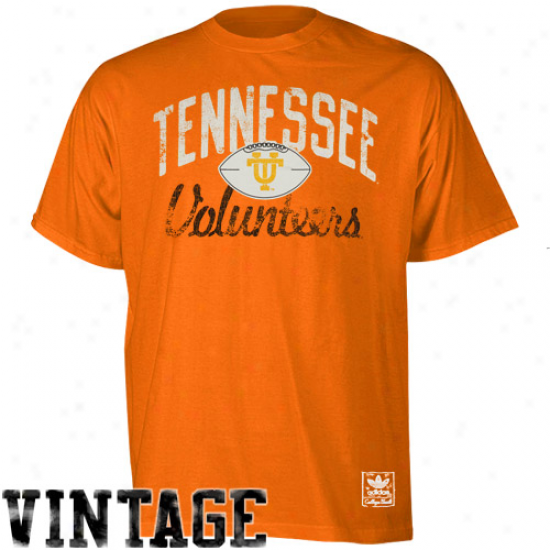 Adidas Tennessee Volunteers Pinback Vintage Premium T-shirt - Tennessee Orange